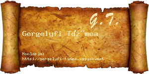 Gergelyfi Tímea névjegykártya